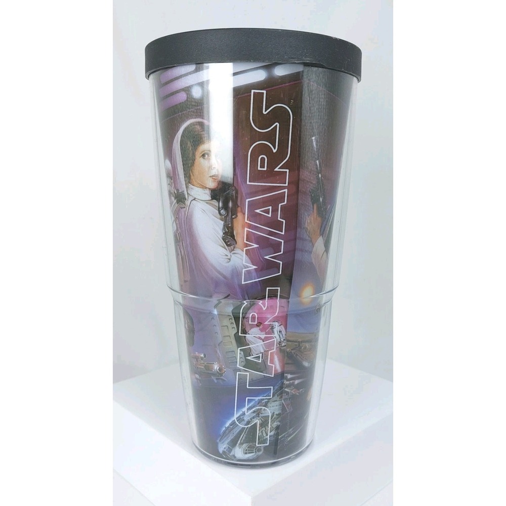 Tervis STAR WARS 24oz Tumbler Travel Cup w/Lid Princess Leia Luke Skywalker